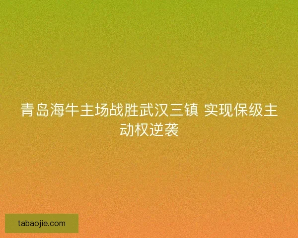 青岛海牛主场战胜武汉三镇 实现保级主动权逆袭